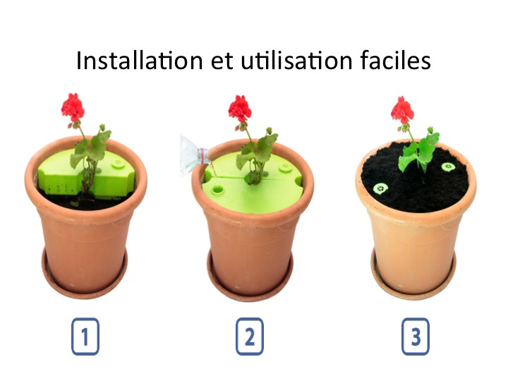 Diffuseurs pour plantes dans des pots
